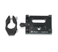 Homeponnew Supporto per smartphone in lega di alluminio per manubrio moto, con morsetto regolabile, rotazione di 90°, ammortizzatore antivibrazioni, impermeabile e portatile, adatto a tutti i manubri