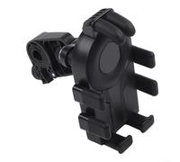 Homeponnew Supporto per telefono per moto e bicicletta con airbag e ammortizzatore a molla, rotazione a 360 gradi e presa sicura a otto artigli in silicone (nero)