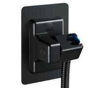 Homeponnew Supporto regolabile senza trapano per soffione doccia, rotazione a 360 gradi, 12 x 8 cm, regolabile, senza trapano, adatto per bagno, installazione senza trapano, progettato per comodità