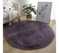 Homeponnew Tappeto shaggy antiscivolo, 4 cm, in velluto super morbido, per soggiorno e camera da letto, con retro antiscivolo, lavabile in lavatrice, design moderno a tinta unita, grigio viola80 cm