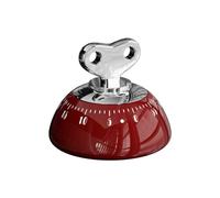 Homeponnew Timer meccanico da cucina con retro magnetico per cuocere, cucinare e studiare, allarme 70 dB, non richiede batterie, bianco (rosso)