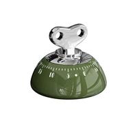 Homeponnew Timer meccanico da cucina con retro magnetico per cuocere, cucinare e studiare, allarme 70 dB, non richiede batterie, bianco (verde)