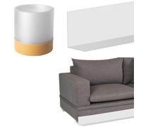 Homeponnew Under Sofa Blocker Striscia tagliabile in PVC per letto e divano, altezza 7,6 cm, con rete in fibra di vetro, compatibile con mobili a bassa liberazione, nero e trasparente