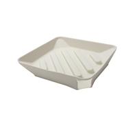 Homeponnew Vassoio scolapiatti in silicone con base autodrenante e portaoggetti da appendere, cestino quadrato per filtro dell'acqua per cucina, lavaggio frutta e verdura, nero, grigio, beige bianco