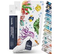 homerella® Tappetino antiscivolo vasca da bagno bambini 100 x 40 cm | Tappeto antiscivolo doccia bambini | Extra confortevole e antibatterico | IN ANCI (Lilac)