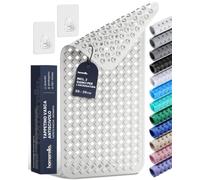 homerella Tappeto Vasca Antiscivolo 88x39cm Tappetino Doccia Antiscivolo | Senza BPA, Antimuffa e Antibatterico, Con 2 ganci per asciugatura rapida, Lavabile in lavatrice, Tappetino Vasca Antiscivolo