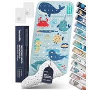 homerella Tappeto Vasca Antiscivolo Bambini 100x40cm Tappetino Doccia | Senza BPA, Antimuffa e Antibatterico, Con 2 ganci per asciugatura rapida, Lavabile in lavatrice, Tappetino Vasca Antiscivolo