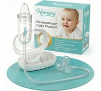 Homery Aspiratore nasale per bambini, manuale, in silicone medico