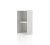 HOMES: Inside + Out Apexa 2 Cube Storage Organizer Shelves Stackable Wood Bookcase Fits Cubby Bins for Organization Dorm Teen Room Decor & Home Office