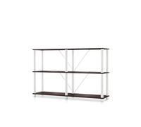 HOMES: Inside + Out Apexa - Scaffale moderno a 3 ripiani, extra largo, da collezione, facile da montare, organizer per la casa, per soggiorno, camera da letto, ufficio, caffè
