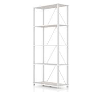 HOMES: INSIDE + OUT Apexa - Scaffale moderno a 5 ripiani, da collezione, facile da montare, organizer per la casa, per soggiorno, camera da letto, ufficio, garage, grigio talpa