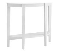 HOMES: Inside + Out Payne - Consolle moderna a mezzaluna con ripiano portaoggetti, arredamento decorativo per soggiorno, corridoio, ingresso, piccoli spazi, bianco