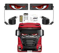 Homesally 2pcs 7x17.3cm,Occhi LED per Camion e Auto, Grande Display Flessibile Programmabile, Fai da Te, Luci a LED Dinamiche e Colorate a Forma di Occhio