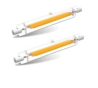 Homesally Lampadina LED R7S 118mm 20W Dimmerabile, Lampadina Lineare a Filamento COB, Tipo Chip, Luce a Doppia estremità, Sostituzione Alogena 200W, 360 Gradi per Proiettore,Warm White,78mm 10W 2pcs