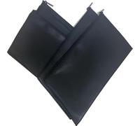 HOMESAN 4 sacchetti per soldi, 28 x 15,5 cm, a quadri, con cerniera, borsa per contanti, borsa per la banca, cosmetici, nero, 4Pieces