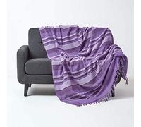 Homescapes, 1 paio di tende a strisce, 100% cotone con occhielli in cima, Cotone, Red, Super King-Size