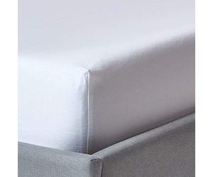 Homescapes Bio lenzuolo bianco 100% puro Bio cotone 400 fili, 100% cotone, bianco, 120 x 190 cm