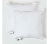 HOMESCAPES Confezione da 2 imbottiture per cuscini in piuma di anatra di lusso, 55 cm x 55 cm, fodera perfetta per rimbalzo e piumino, imbottitura interna, ipoallergenica, certificato RDS, lavabile in