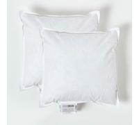 HOMESCAPES Confezione da 2 lussuosi inserti per cuscino in piuma d'anatra, 35 x 35 cm, perfetto rimbalzo e copertura a prova di piuma, imbottitura generosa, ipoallergenici, certificati RDS, lavabili
