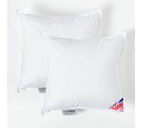 HOMESCAPES Confezione da 2 lussuosi inserti per cuscino in super microfibra, 30 x 30 cm, perfetti per rimbalzare e morbida fodera interna generosamente riempita, ipoallergenici, realizzati a mano,