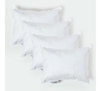 HOMESCAPES Confezione da 4 lussuosi inserti per cuscino in piuma d'anatra, 30 cm x 40 cm, perfetto rimbalzo e copertura a prova di piuma, imbottitura generosa, ipoallergenici, certificati RDS,