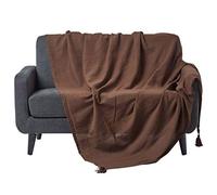 Homescapes, Copriletto in Cotone 100%, 152 x 204 cm, Colore: Cioccolato