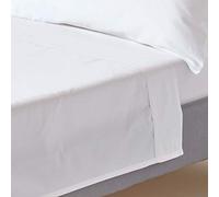 Homescapes - Lenzuolo in 100% cotone bio egiziano 400 fili, colore bianco, bianco, 240 x 300 cm