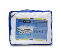 HOMESCAPES Piumino ultrasoffice in microfibra sintetica 10,5 tog, ideato e utilizzato dai migliori hotel a 5 e 7 stelle, anti acari della polvere, struttura a cassettoni, lavabile a casa King