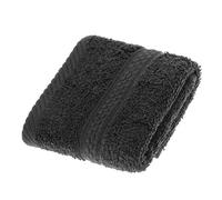 Homescapes, set di 4 asciugamani da bagno in cotone turco, molto morbido e assorbente, peso 500 g per mq, colore: nero, per il lusso di ogni giorno, 100% Cotone, Black, Face Towel