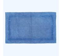 HOMESCAPES Tappetini da bagno extralarge di lusso da 1600 g/m², super morbidi, 100% cotone, reversibili, antiscivolo, lavabili, super assorbenti, ad asciugatura rapida, tappetino da bagno blu
