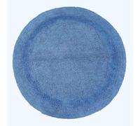 HOMESCAPES Tappeto da bagno rotondo in cotone, tappeto rotondo per il bagno, 80 cm, tappeto da bagno blu cobalto