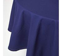 HOMESCAPES Tovaglia rotonda Ø 178 cm in 100% cotone - lavabile in lavatrice - blu marino