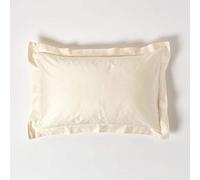 Homescapes - Una federa 'Oxford' 50 x 75 cm di colore crema in puro cotone pettinato di Egitto Bio 150 Fili/cm² antiacari