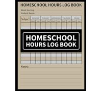 Homeschool Hours Log Book: Daily Lesson & Time Record Book for 2 Years, Weekly Homeschool Schedule Book (Monday to Friday)