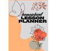 Homeschool lesson planner: Minimalist style undated notebook, with monthly calendars at the beginning and more. 2026