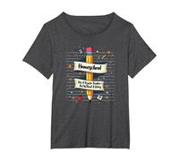 Homeschool Mamma: Insegnante Senza Stipendio Educazione Divertente Maglietta, Donna Plus-Size, Grigio Scuro, 1X