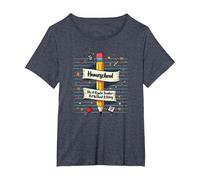 Homeschool Mamma: Insegnante Senza Stipendio Educazione Divertente Maglietta, Donna Plus-Size, Pervinca, 1X