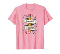 Homeschool Mamma: Insegnante Senza Stipendio Educazione Divertente Maglietta, Uomo, Rosa, L