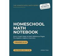 Homeschool Math Notebook: 5mm Graph Paper & Math Reference Pages for Grades 6-8 | Pre-Algebra, Algebra & Geometry Workbook