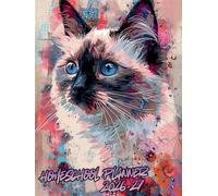 Homeschool planner 2026 2027: Cat, An educational organizer for students that includes an annual calendar, class schedules, sections for weekly notes, and more.