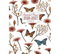 Homeschool Planner 2026-2027 for Multiple Kids: Weekly & Monthly Lesson and Record Book, Dated July 2026 - June 2027, Large Size 8.5×11, Butterfly Design