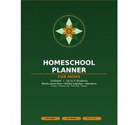 Homeschool Planner for Moms: Weekly Lesson Plans for Up to 4 Students | Monthly Calendars, Attendance Records, Grade Tracker, Reading List & Field ... Budget | Undated | 140 Pages | 8.5 x 11