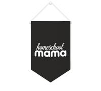 Homeschool - Striscione in tela con scritta "Mama", 25,4 x 38,1 cm, motivazionale, da appendere alla parete, decorazione per camera da letto, cameretta dei bambini, decorazione per la casa
