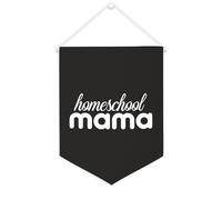 Homeschool - Striscione in tela con scritta motivazionale "Mama", da appendere alla parete, decorazione per la casa, per soggiorno, camera da letto, ufficio, regali per vacanze, 30,5 x 40,6 cm
