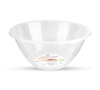 Homeshopa,Ciotola in plastica, riutilizzabile, per cucina, con base antiscivolo, compatta e impilabile, ideale per preparare e cuocere gli alimenti, 28 cm, trasparente (confezione da 1)