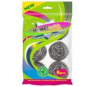 HOMESmith Confezione da 6 pagliette in acciaio inox (HS-130)