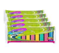 HOMESmith Spugne bifacciali per lavare e pulire i piatti, assorbenti, antigraffio, riutilizzabili, 5 confezioni da 10 pezzi, schiuma, colori assortiti