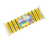 HOMESmith Spugnetta grande per lavaggio e pulizia dei piatti a doppia faccia per cucina, bagno e pulizia della casa (confezione da 10), giallo e verde