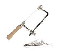 HOMESOM 1pc Coping Saw Telaio in Acciaio con 0,3mm Diamante Filo Sega per Legno, Pietra, Giada, Taglio Metallo, Strumento Mano Multifunzione