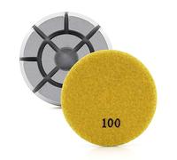 HOMESOM 3 dischi abrasivi diamantati da 7,6 cm, per uso a secco e bagnato, per pavimenti in marmo e granito (grana 100)